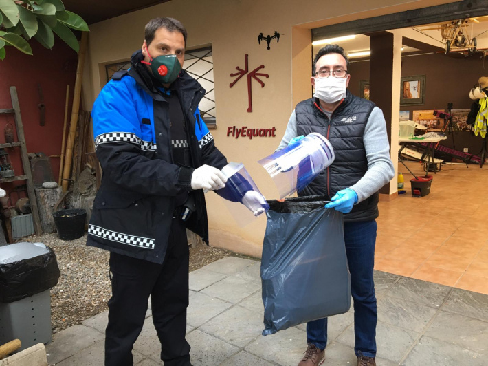 L'Ajuntament col·labora amb la compra de matèria prima per a fabricar viseres protectores