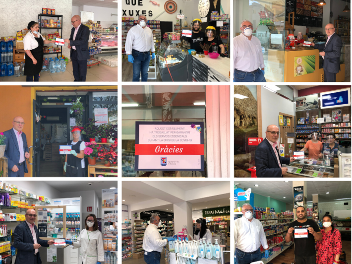 L'Ajuntament dona les gràcies als comerços que han prestat serveis essencials durant la crisi de la Covid-19