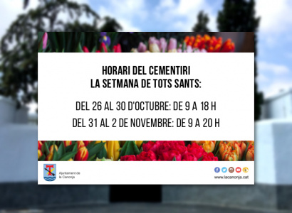 Horaris i mesures de seguretat al cementiri municipal per Tots Sants