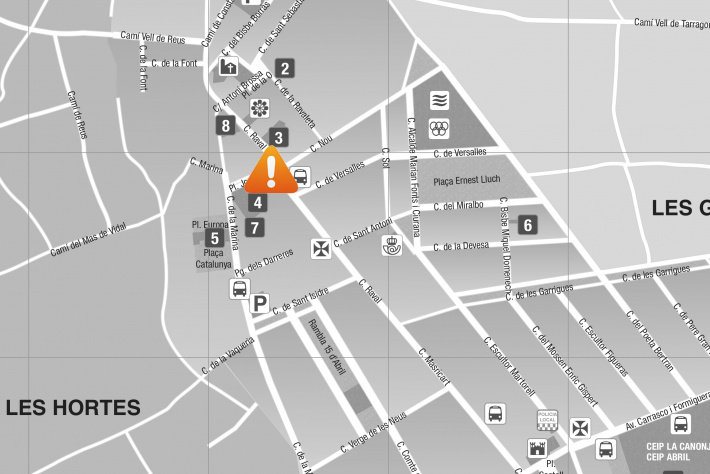 Del 9 al 23 de desembre: Afectacions al trànsit i al recorregut de l’autobús de l’EMT amb motiu de les obres al carrer Raval