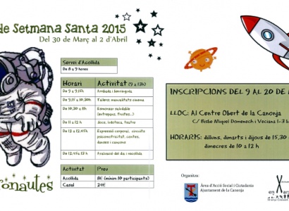 Inscripcions pel Casal de Setmana Santa 2015