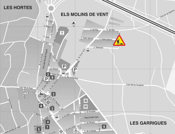 Dilluns 5 de juliol al matí: Afectacions al recorregut de l'autobús de l'EMT