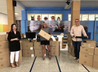 L'Ajuntament entrega 70 ordinadors a l'Escola la Canonja gràcies als Pressupostos Participatius