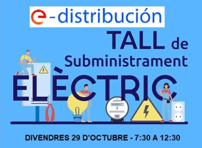 AVÍS D'INTERRUPCIÓ DE SUBMINISTRAMENT ELÈCTRIC A ALGUNES ZONES DEL POBLE