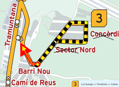 31 d'octubre a la tarda: Afectacions al recorregut de l'autobús amb motiu del Passatge del Terror del Sector Nord