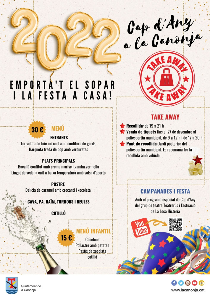 Per Cap d'Any, emporta't el sopar i la festa a casa