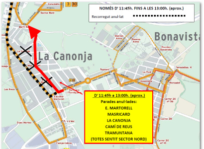 15 d'abril: Afectacions al trànsit i al recorregut de l'autobús de l'EMT amb motiu de la Festa de la Municipalitat