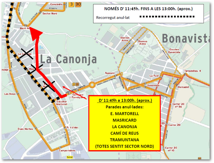 15 d'abril: Afectacions al trànsit i al recorregut de l'autobús de l'EMT amb motiu de la Festa de la Municipalitat