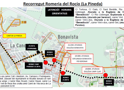 17 de juny: afectacions al trànsit i al recorregut de l'autobús amb motiu de la "Romería del Rocío"