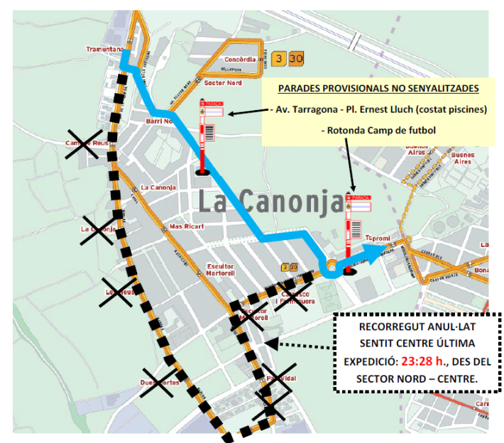 23 de juny: afectacions al trànsit i als recorreguts dels autobusos amb motiu de la celebració de la Revetlla de Sant Joan