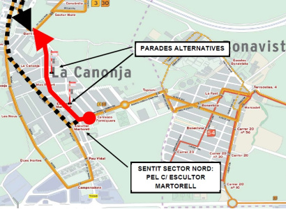 Dilluns 1 d'agost al matí: tall de circulació al carrer Raval amb motiu del muntatge de la vela