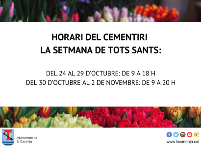 Horari del cementiri per Tots Sants