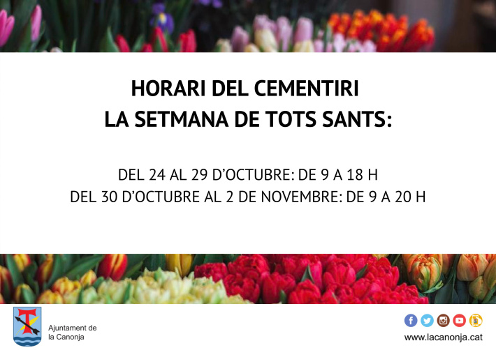 Horari del cementiri per Tots Sants