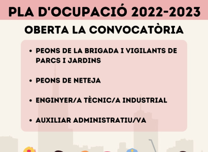Nou pla d’ocupació de l’Ajuntament  2022-2023
