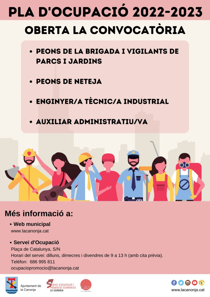 Nou pla d’ocupació de l’Ajuntament 2022-2023