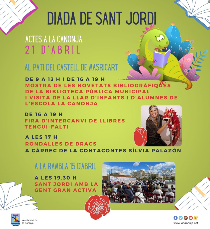 Aquest divendres celebra Sant Jordi a la Canonja