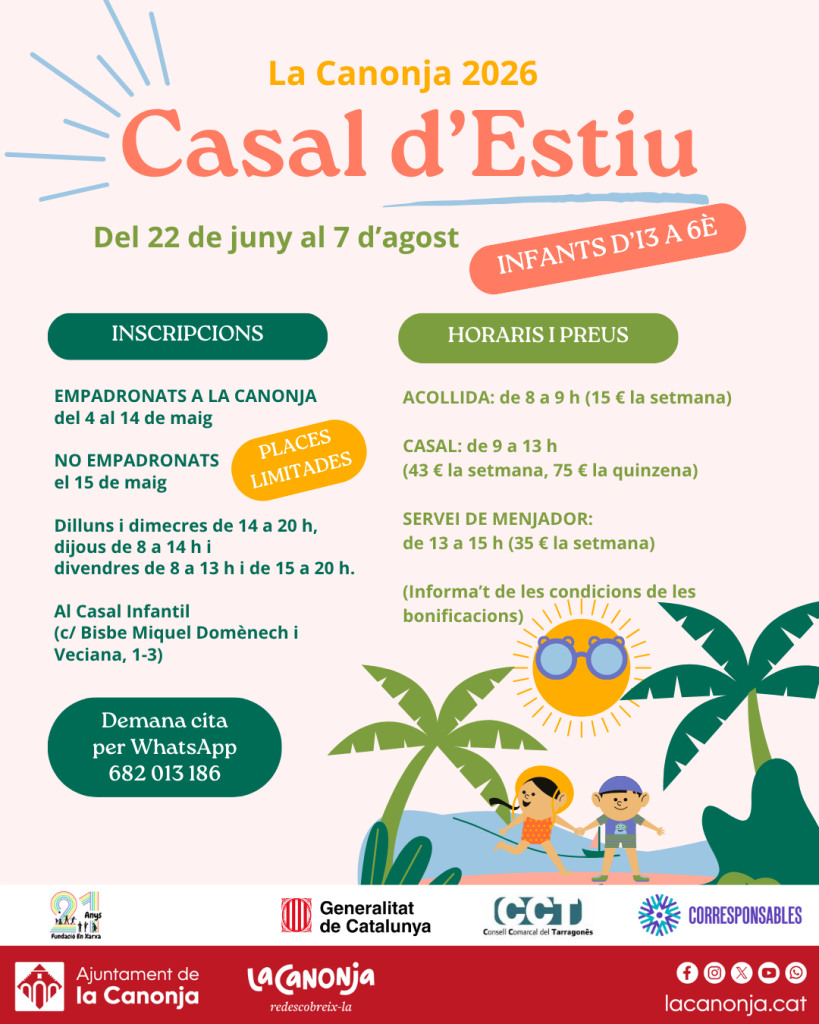 Inscripcions: Casal d'Estiu '26